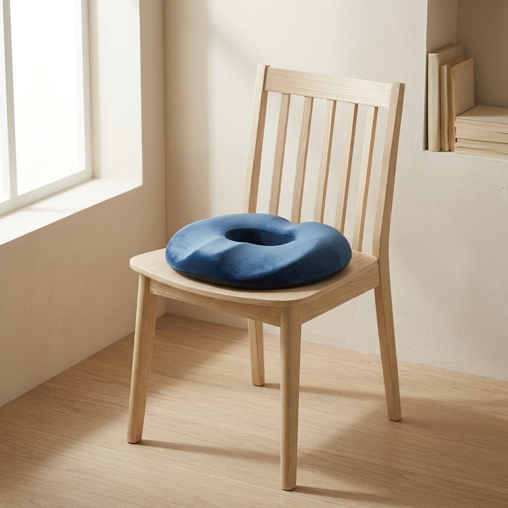 Open-center memory-foam ring seat cushion with a breathable zip-off cover